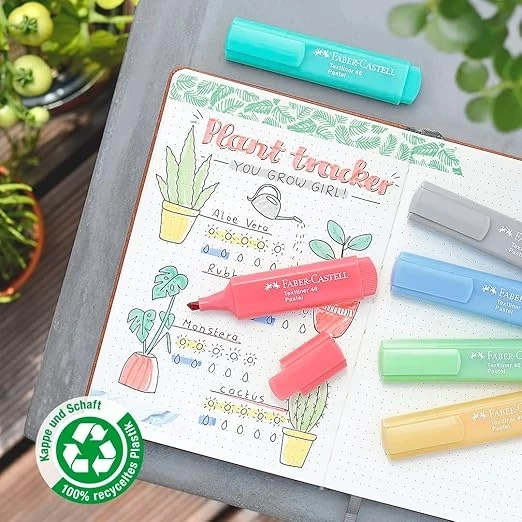 Faber-Castell Textliner 8'li Pastel Fosforlu Kalem - Resim 5