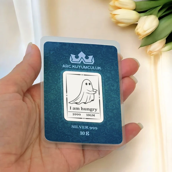 Hediyeye Özel 10 Gram Ruh Temalı 999 Ayar Gümüş ile Üretilmiş Gümüş Külçesi-759 - Resim 2