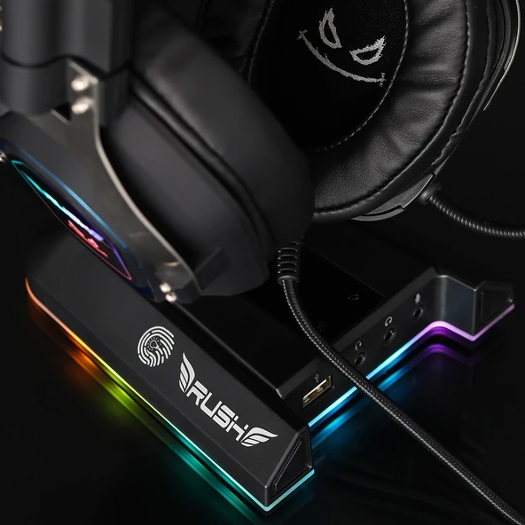 Rush Boomrack RHS801 Rgb USB 7.1 Surround Kulaklık Standı - Resim 9