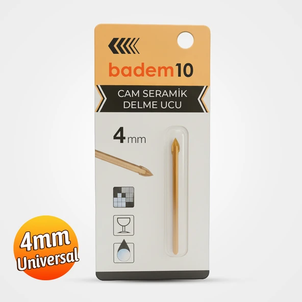 Sarı Universal Cam Seramik Delme Matkap Ucu 4 mm - Resim 4