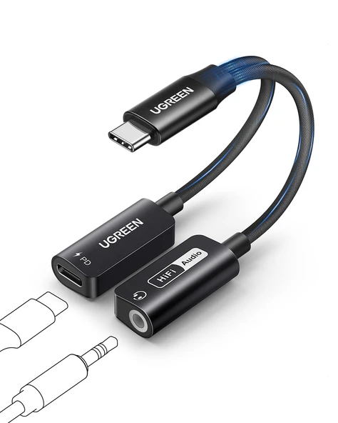 UGREEN Mangetic USB-C to Aux 3.5mm Hi-Res Audio DAC Chip Audio Adaptör, 25837 ürün görseli