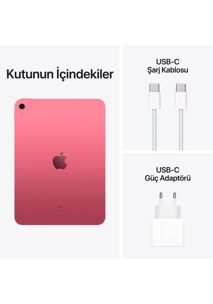 iPad 10. Nesil Wi-Fi 64 GB 10.9" MPQ33TU/A Pembe Tablet Outlet (Açıklamayı Okuyunuz) - Resim 2