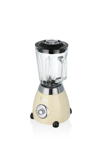 Zln1207 | Retro Stand Blender | 1,5l Cam Hazne | 500w Blendar | 2 Hız Ayarı | Bej - Resim 8