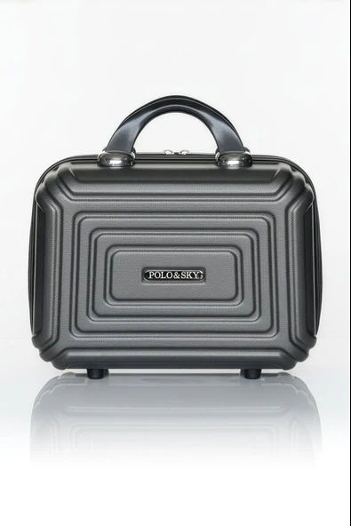 Polo&Sky Altuğ Model Füme Renk Abs Makyaj Çantası El Valizi ürün görseli 1