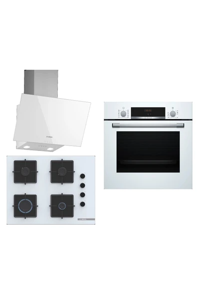 Bosch Beyaz 3 Lü Ankastre Set 300 ( Hbf512bw1t - Pop7c2p30o - Dwk63pj20t ) ürün görseli