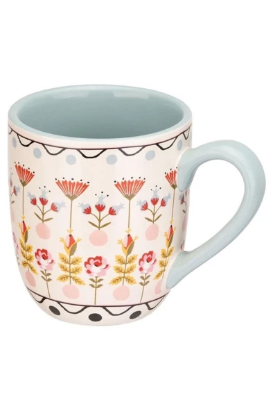 Londra'dan Cath Kidston Çok Renkli Çiçek Desenli Porselen Muhteşem El Boyama Kahvaltı Kupa/Mug ürün görseli