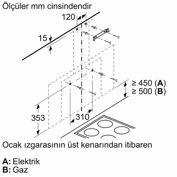 SIEMENS LC95FCJ00T iQ300 Duvar Tipi Davlumbaz - Resim 6