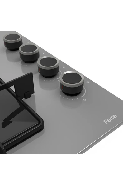 Ferre Flowart Ventora Essential Gri 3'lü Ankastre Set ( QBL63CPR-SS208-D088 ) - Resim 6