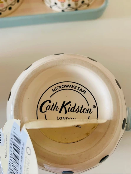 Londra'dan Cath Kidston Çok Renkli Çiçek Desenli Porselen Muhteşem El Boyama Kahvaltı Kupa/Mug - Resim 8