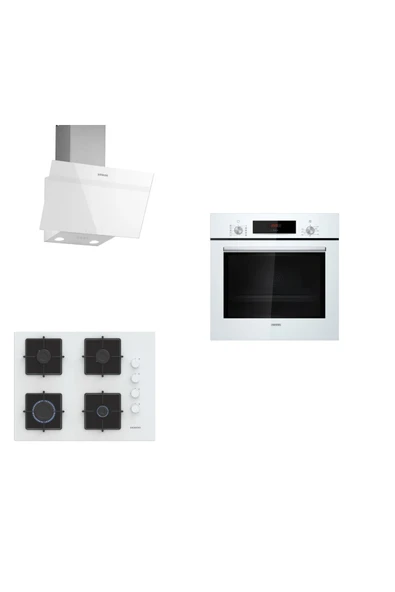 Siemens Beyaz 3 Lü Ankastre Set 170 ( HB012FBW1T - EO7C2PP30O - LC63KPJ20T ) 67 cm Ocak ürün görseli