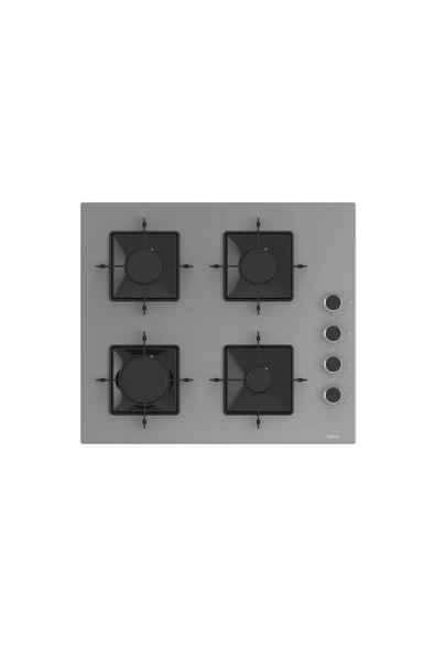 Ferre Flowart Ventora Pro Gri 3'lü Ankastre Set ( QBL63CPR-SS208-D065 ) - Resim 3