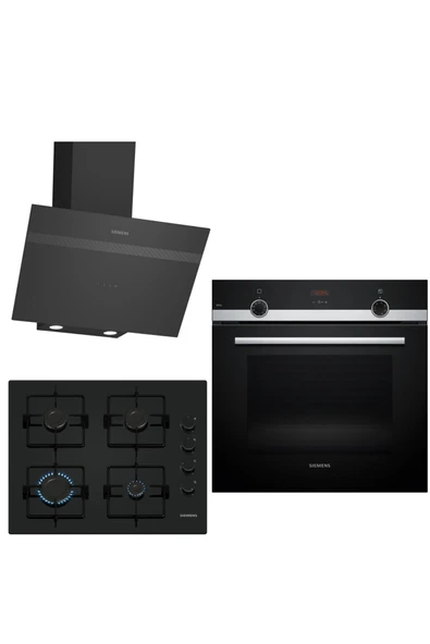 Siemens Ankastre Siyah Ankastre Set 173 (HB534FER3T-EO6C6PP30O-LC64KPJ60T) ürün görseli