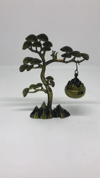 LEBRON Küçük Ağaç Motifli Metal Tütsülük ürün görseli