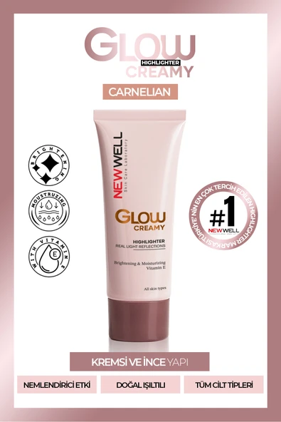 Glow Creamy Highlighter Doğal Işıltılı Krem Aydınlatıcı 30 ML Carnelian 03 ürün görseli 1