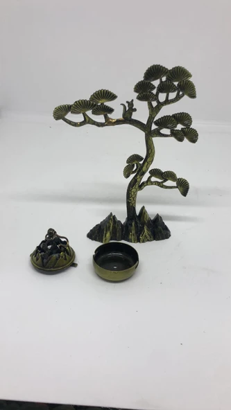 LEBRON Küçük Ağaç Motifli Metal Tütsülük - Resim 2