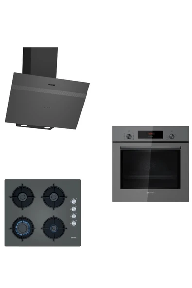 Siemens Gri Ankastre Set (HB012FBH1T-EO6C9PO00(EO6C8PP30O)-LC64KPJ70T) ürün görseli