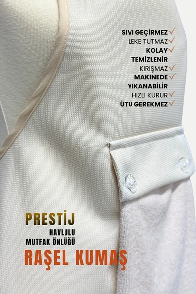 Prestij Sıvı Geçirmez Su Geçirmez Mutfak Önlüğü - Resim 12