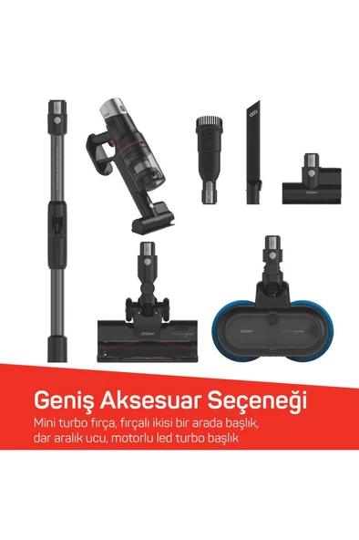 MagiClean HydroFlex Dikey Şarjlı Süpürge  Siyah - AR4210 - Resim 9