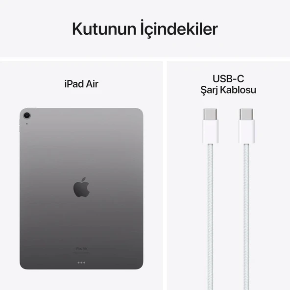 iPad Air 6. Nesil Wi-Fi 256 GB 13" MV2D3TU/A Uzay Grisi Tablet Outlet (Açıklamayı Okuyunuz) - Resim 5