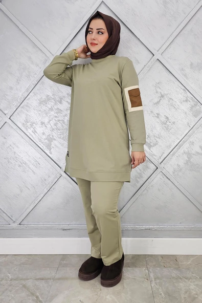 KADIN KOL CEP DETAYLI TESETTÜR TAKIM - Resim 5