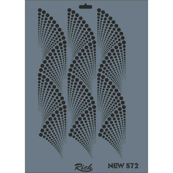 Rich New Seri N-572 Stencil 35x25 cm - Resim 3