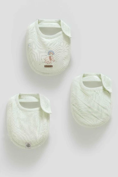 Caramell %100 Pamuk Good Baby 3'lü Mama Önlüğü CRML.ONE1840 - Resim 3