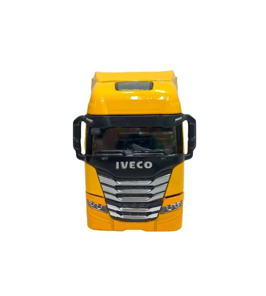 Işıklı Sesli Pilli Çek Bırak Metal Oyuncak IVECO Tır - Resim 3