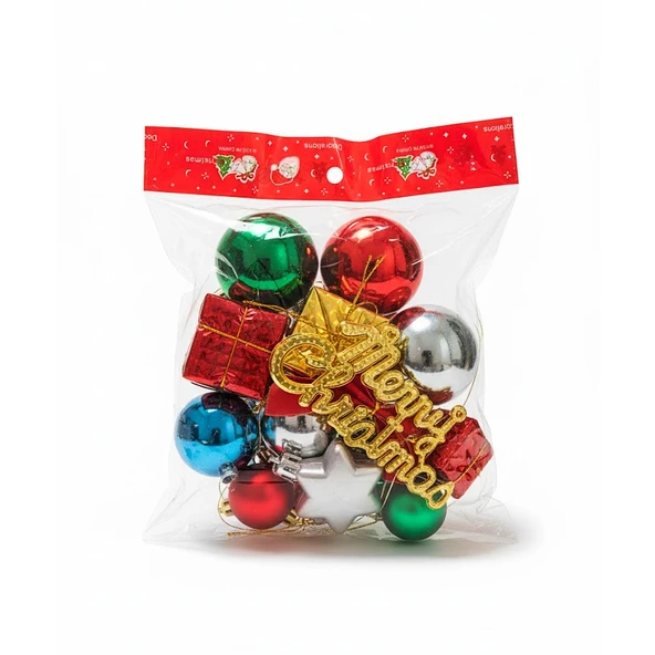 Kızılkaya Yılbaşı Ağacı Süsü Karışık 13 Parça (2505117) ürün görseli