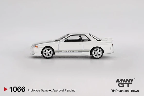 Mini GT Nissan Skyline GT-R (R32) VeilSide Combat C-I White 1066 - Resim 3