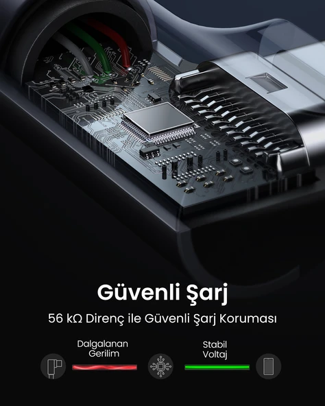 UGREEN USB-C to USB-A 3A QC 90 Derece Hızlı Şarj Kablosu, 1 Metre, Uzay Girişi, 50941 - Resim 5