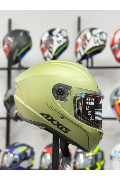 AXXIS DRAKEN S SOLID A6 MATT GREEN KASK ürün görseli 1