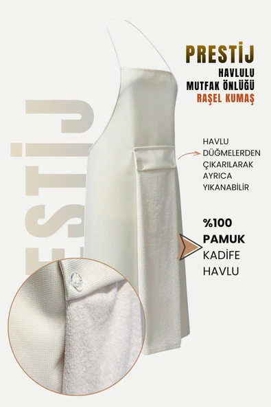 Prestij Sıvı Geçirmez Su Geçirmez Mutfak Önlüğü - Resim 6