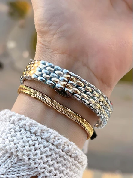 Tom Jones Çelik Kordon Kararma Renk Atma Yapmaz 3 Atm Suya Dayanıklı Kadın Kol Saati BTJ.YN10035.4 - Resim 3