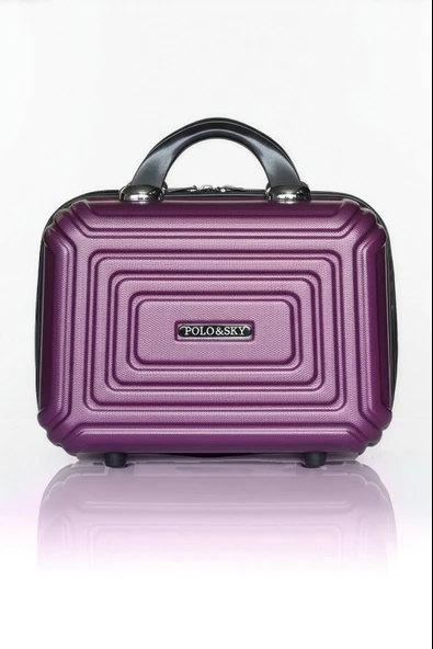 Polo&Sky Altuğ Model Mor Renk Abs Makyaj Çantası El Valizi ürün görseli 1