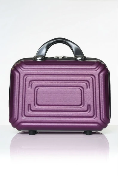 Polo&Sky Altuğ Model Mor Renk Abs Makyaj Çantası El Valizi - Resim 2