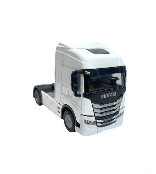 Işıklı Sesli Pilli Çek Bırak Metal Oyuncak IVECO Tır - Resim 7