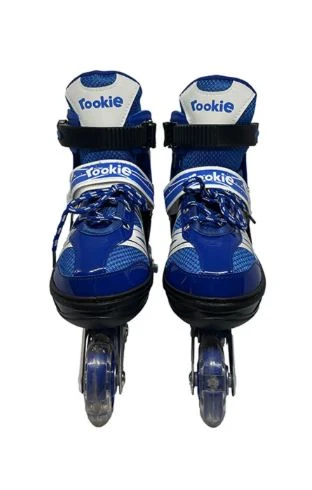 Rookie Ayarlanabilir Ayak Numaralı Işıklı Çantalı Paten 35-38 Numara Mavi - Resim 4