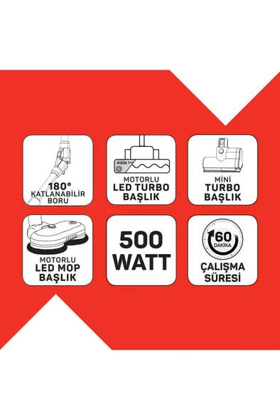 MagiClean HydroFlex Dikey Şarjlı Süpürge  Siyah - AR4210 - Resim 10