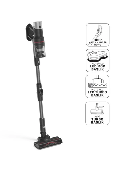 MagiClean HydroFlex Dikey Şarjlı Süpürge  Siyah - AR4210 ürün görseli