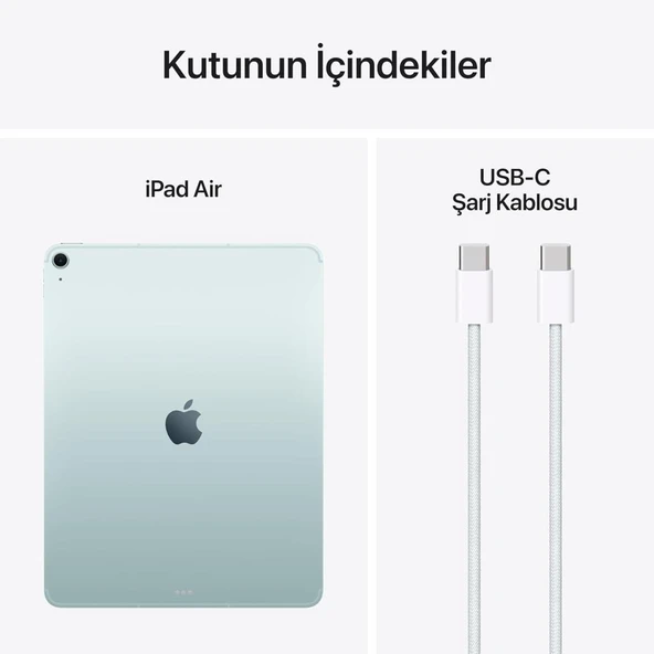 iPad Air M3 Wi-Fi 128 GB 13" MCNJ4TU/A Mavi Tablet Outlet (Açıklamayı Okuyunuz) - Resim 6