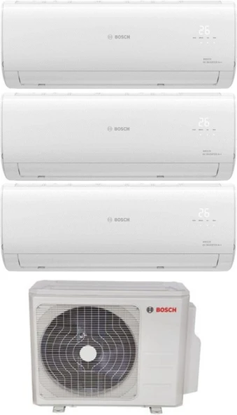 Bosch 36000 BTU 1 Dış + 3 İç Ünite (12+18+18) Duvar Tipi Multi Inverter Split Klima ürün görseli 1