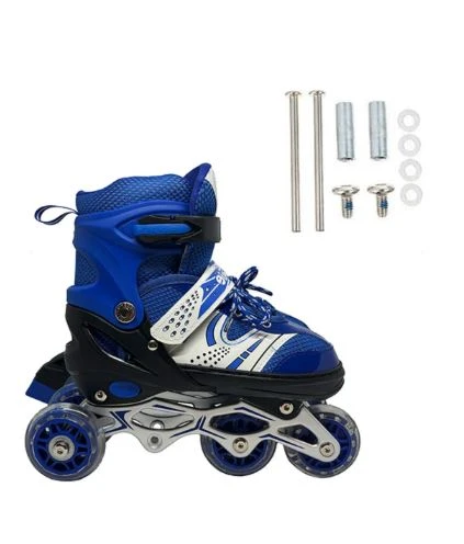 Rookie Ayarlanabilir Ayak Numaralı Işıklı Çantalı Paten 35-38 Numara Mavi ürün görseli 1