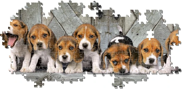 Clementoni - 1000 Parça High Quality Panorama Yetişkin Puzzle - Beagles - 39869 - Resim 4