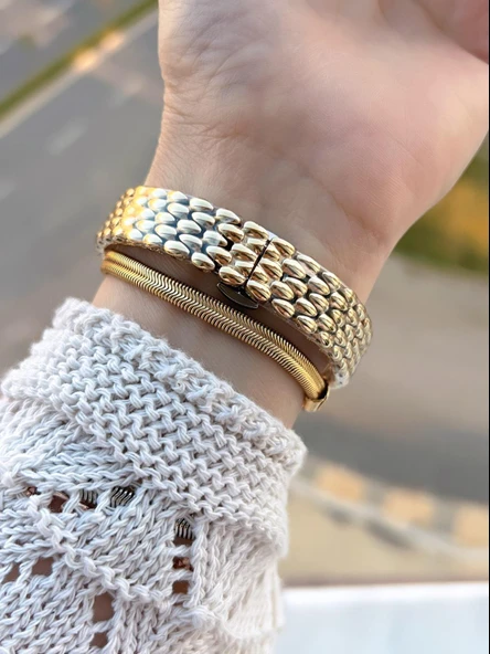 Tom Jones Çelik Kordon Kararma Renk Atma Yapmaz 3 Atm Suya Dayanıklı Kadın Kol Saati BTJ.YN10035.2 - Resim 3