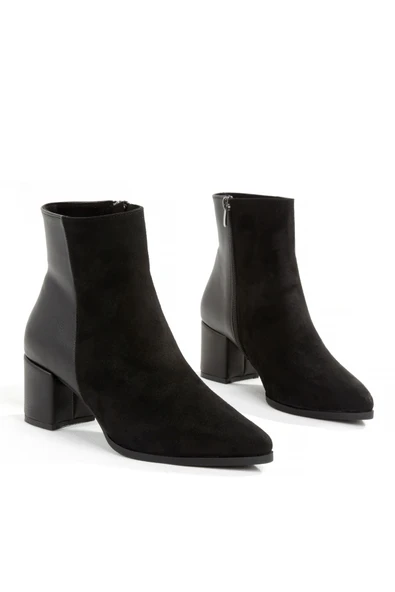 Siyah Süet Kısa Kalın Topuklu Kadın Bot Hudson ürün görseli