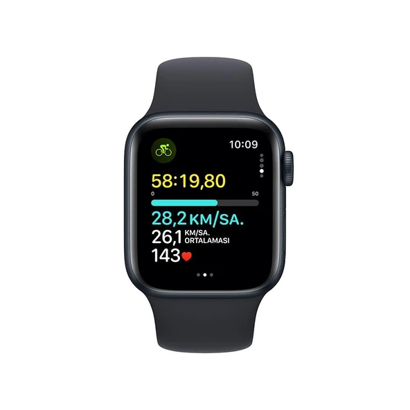 Apple Watch SE GPS + Cellular 40mm Akıllı Saat Midnight with Midnight Sport Band - Resim 3