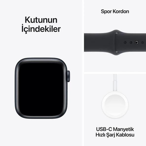 Apple Watch SE GPS + Cellular 40mm Akıllı Saat Midnight with Midnight Sport Band - Resim 7