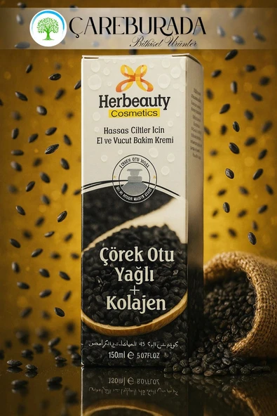 HerBeauty Çörekotu Yağlı + Kolajen El ve Vücut Bakım Kremi ürün görseli