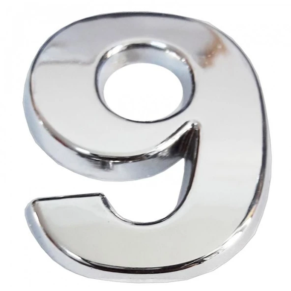 Cemax Krom Yapışkanlı 9 Rakamı 5 cm - Resim 3