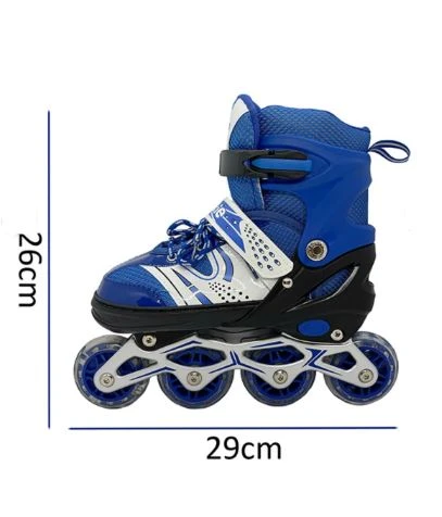 Rookie Ayarlanabilir Ayak Numaralı Işıklı Çantalı Paten 35-38 Numara Mavi - Resim 2